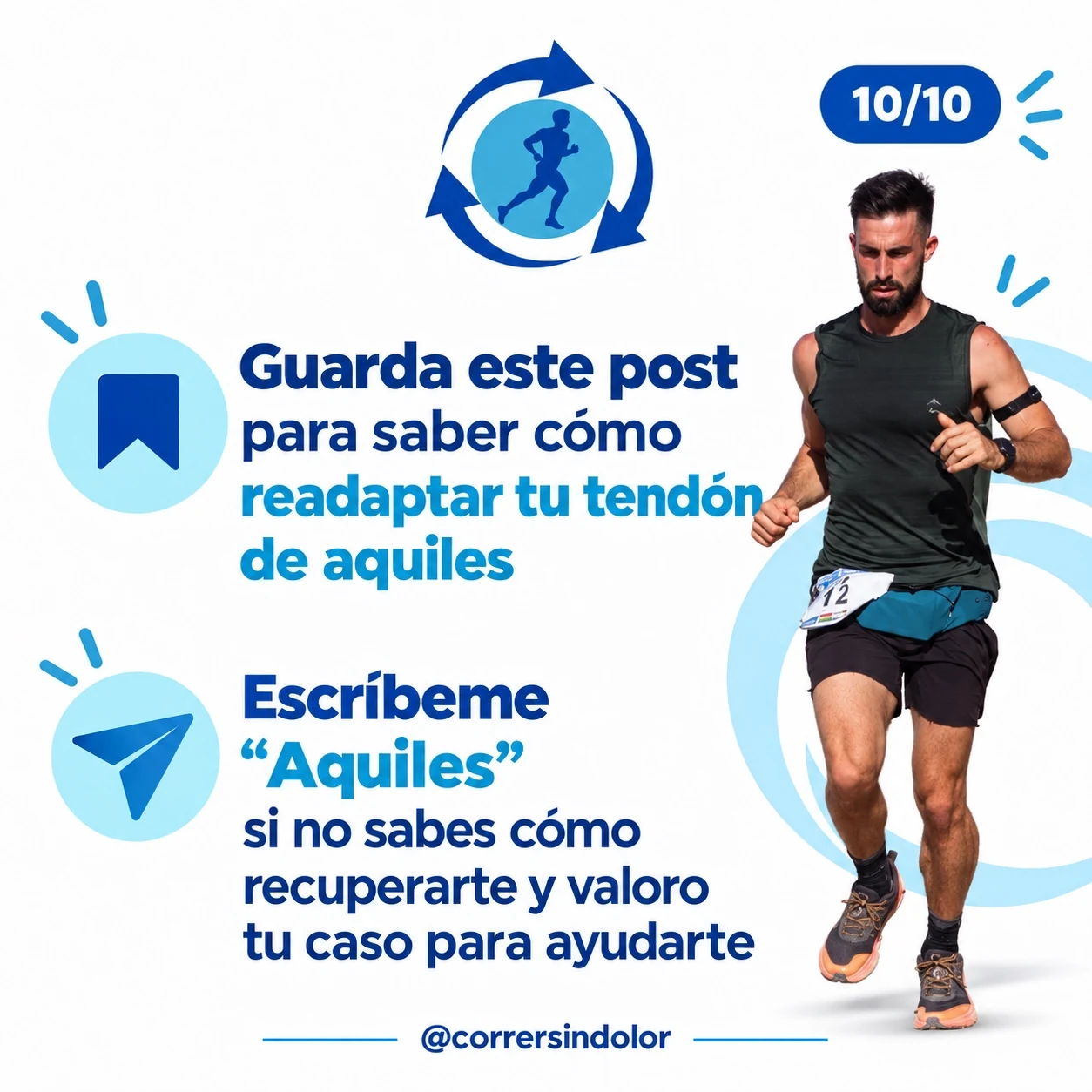 Cierre del carrusel de Instagram sobre readaptación del tendón de Aquiles